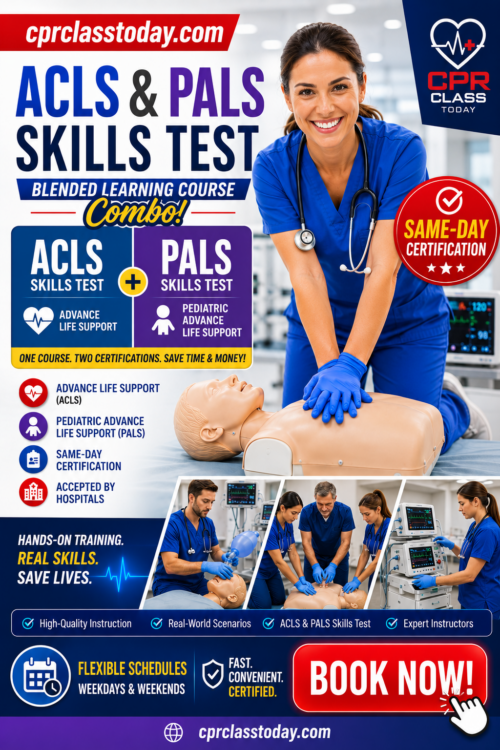 ACLS & PALS COMBO SKILLS TEST BLENDED COURSE