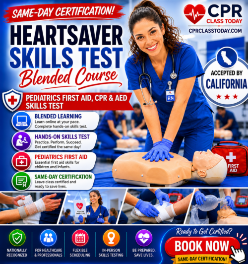 HEARTSAVER PEDIATRICS FIRST AID CPR AND AED SKILLS TEST SESSIONS