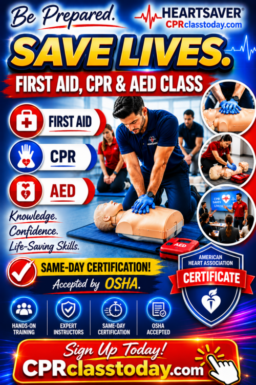 HEARTSAVER FIRST AID CPR AND AED COURSE